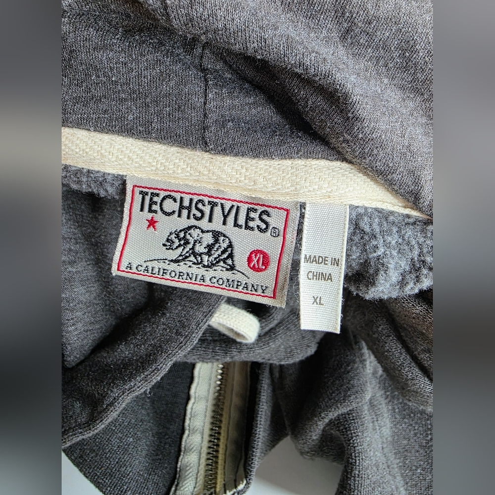 Techstyles NASA Men's Gray Zip-Up Hoodie Size XL BG2852 - Picture 9 of 11